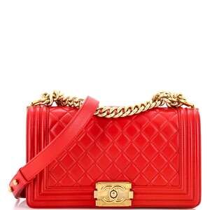 Chanel Boy Flap Bag Quilted Lambskin #241218C43B